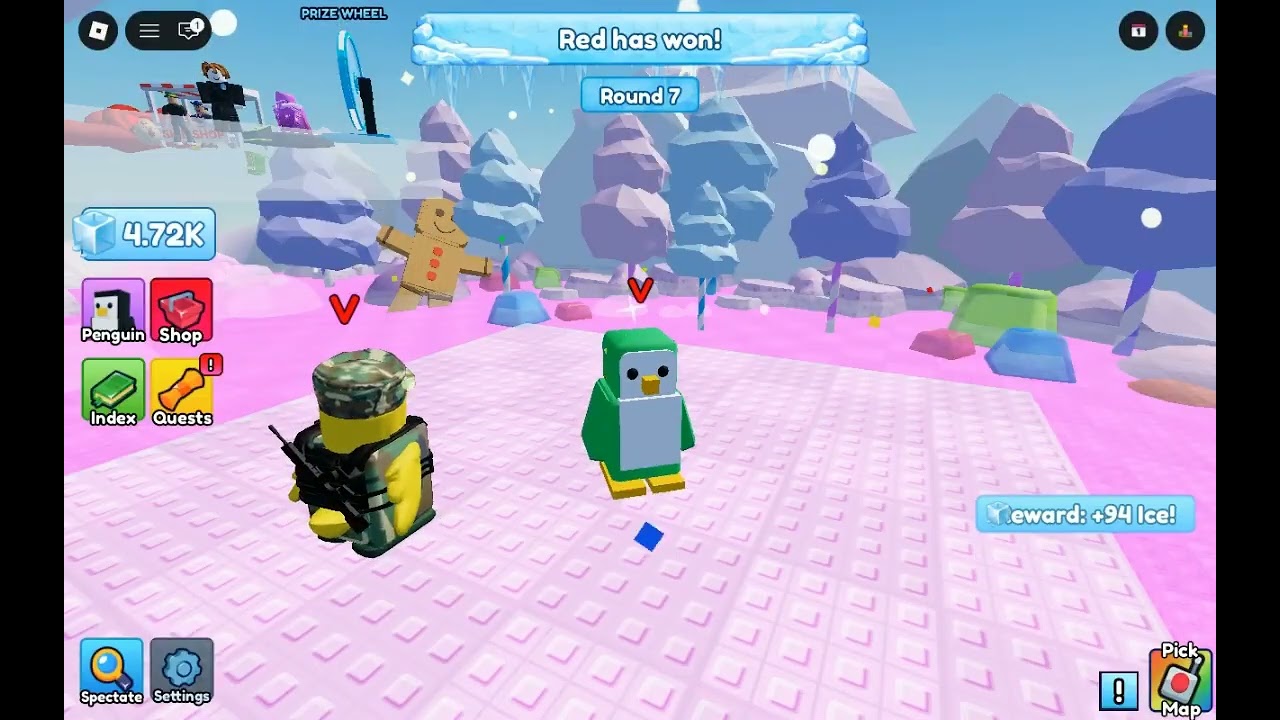 Playing Roblox knockout