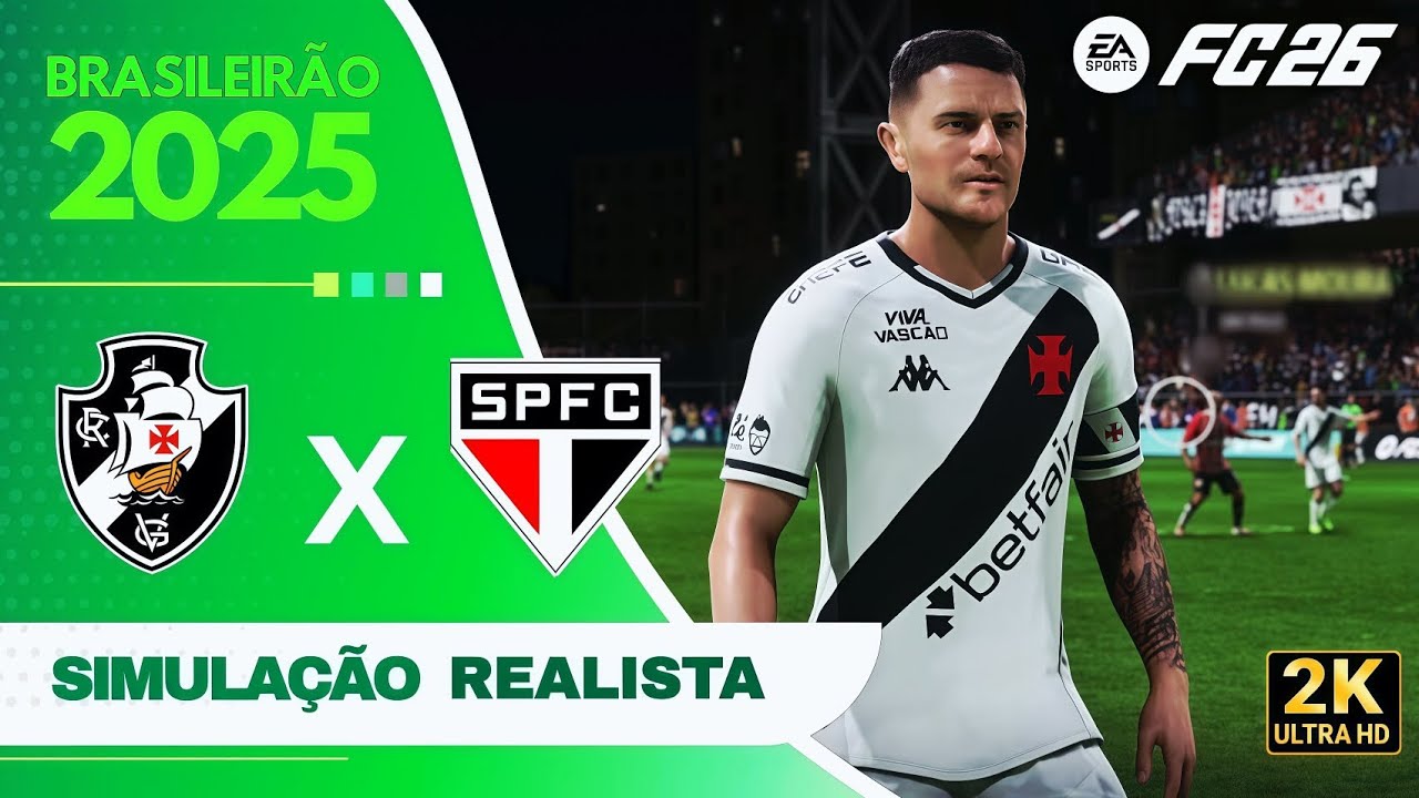 FC 26 - VASCO X S&Atilde;O PAULO | Brasileir&atilde;o Betano 2025 | Simula&ccedil;&atilde;o Realista [2K ULTRA HD 60FPS]