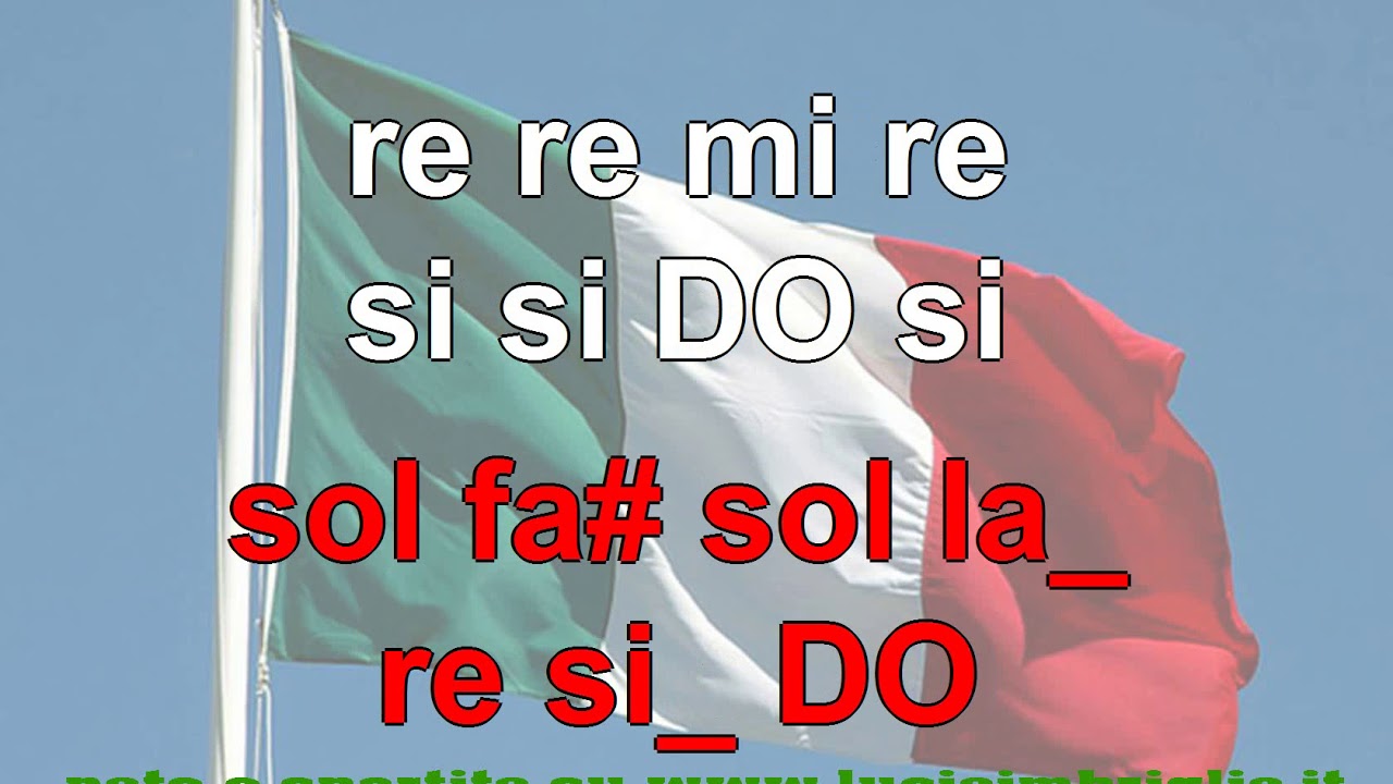Fratelli d'Italia - karaoke notazionale