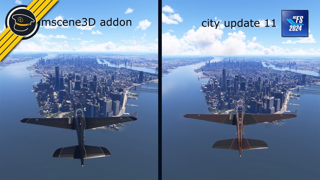 New York City Scenery | SamScene3D vs City Update 11 | MSFS2024