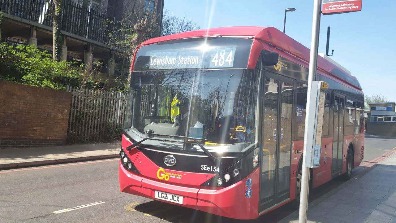 Journey on Route 484 Camber Green to Lewisham Station SEe154 LG21JCX.