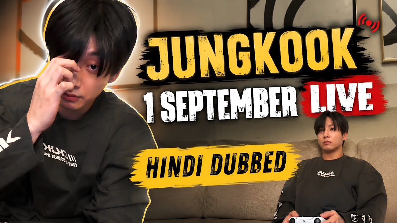 Jungkook 1 September live 🤧 Hindi dubbed #bts