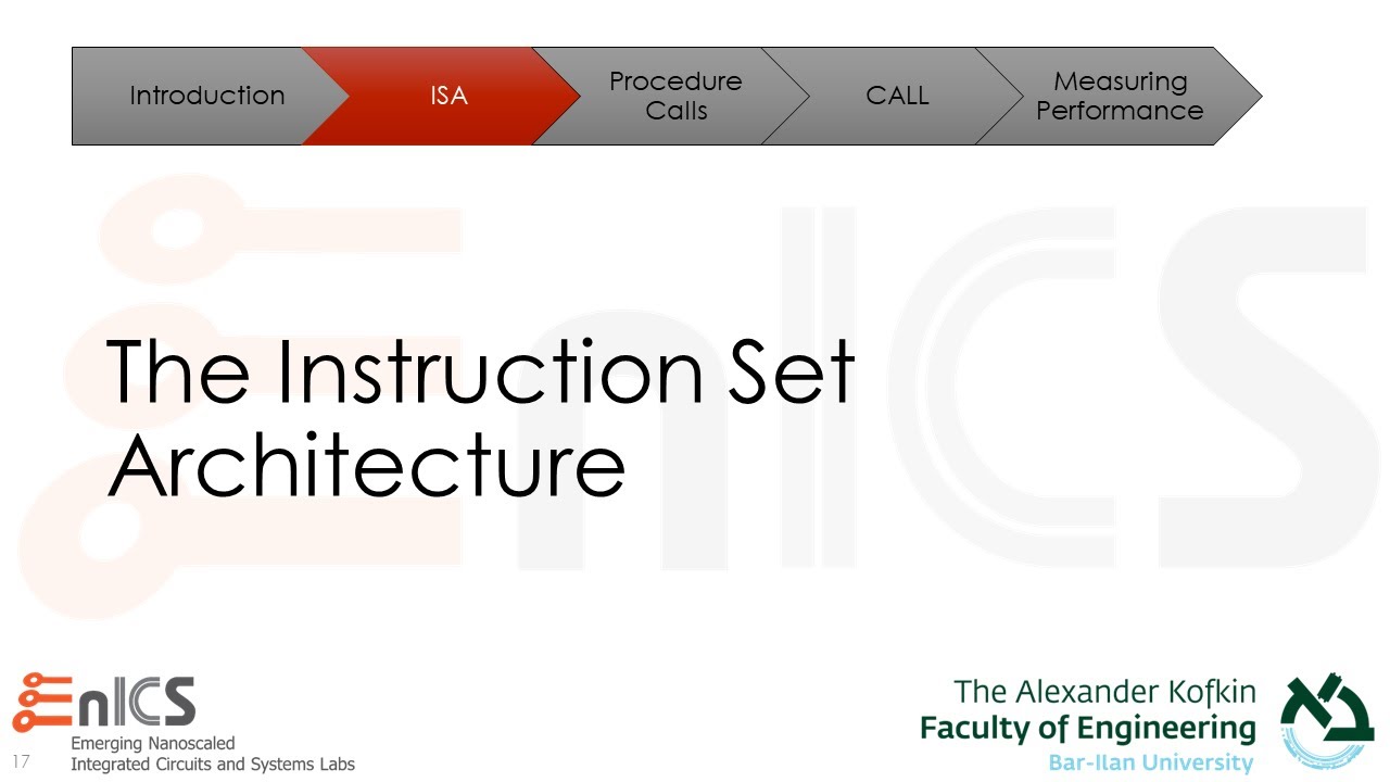 SoC 101 - Lecture 2b: The Instruction Set Architecture (ISA)