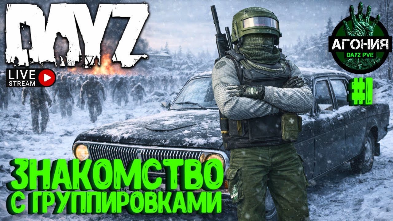 ЗНАКОМСТВО С ГРУППИРОВКАМИ! DAYZ АГОНИЯ PVE. СТРИМ #1