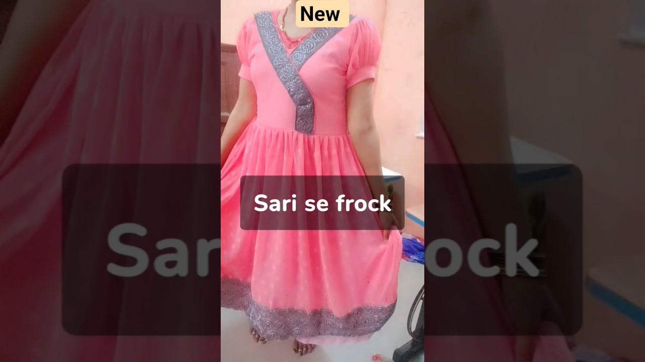 sari se frock banaye #silayi #fashion