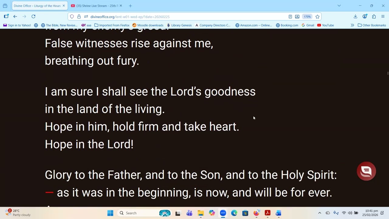 WEDNESDAY- 25-02-2026-  VESPERS AND GLORIOUS   MYSTERIES OF HOLY ROSARY