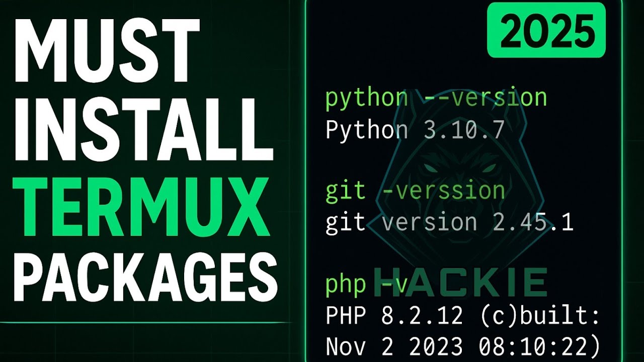 Must Install Termux Packages (2025)| Setup before Tools | Hackie