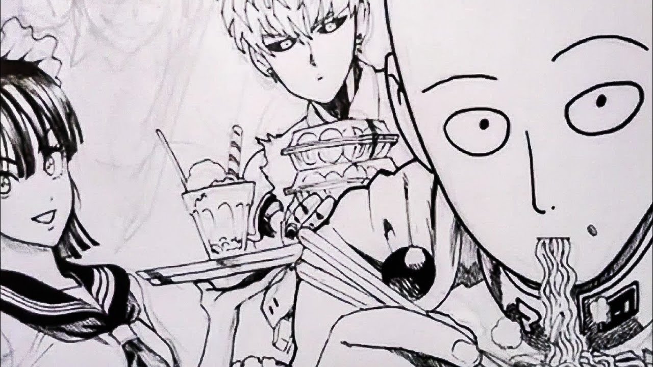 Yusuke Murata - Live drawing #85 He is inking an illustration !
