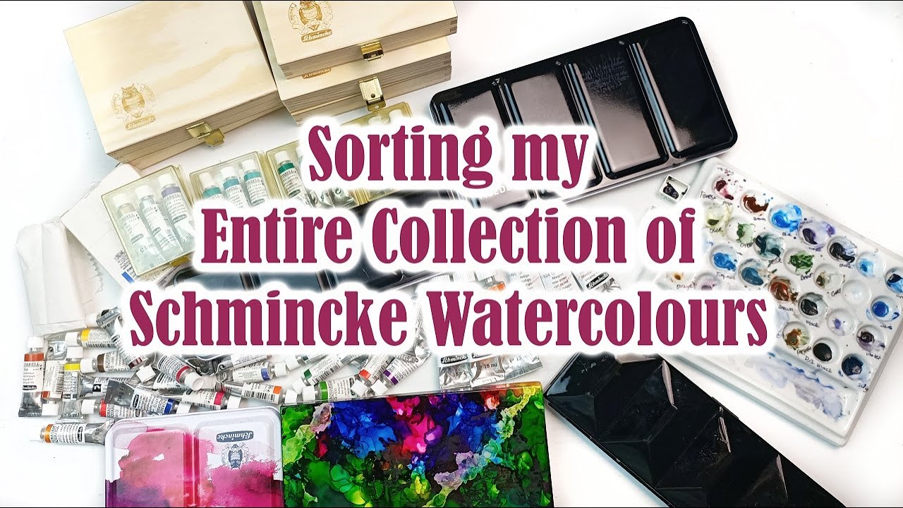 Sorting and Organising My Entire Collection of Schmincke Horadam Watercolour Paints!