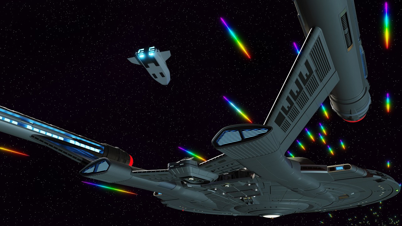 NX 01 Shuttlepod Docks as the Enterprise Jumps to Warp 5