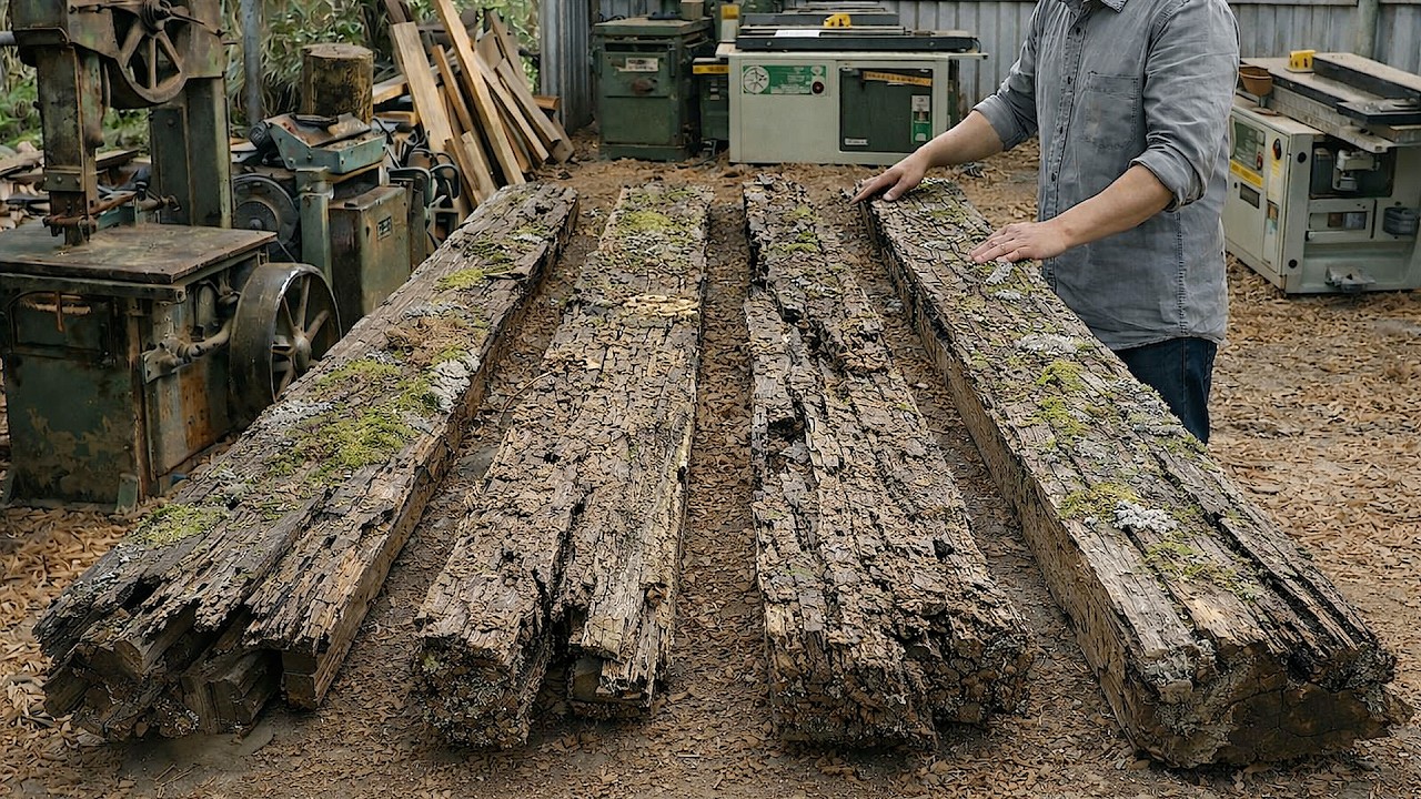 You Won't Believe It Until You See What This Guy Created From These Rotten Planks Into A Masterpiece