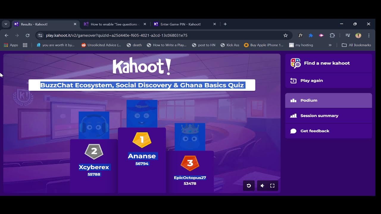 BuzzChat Kahoot