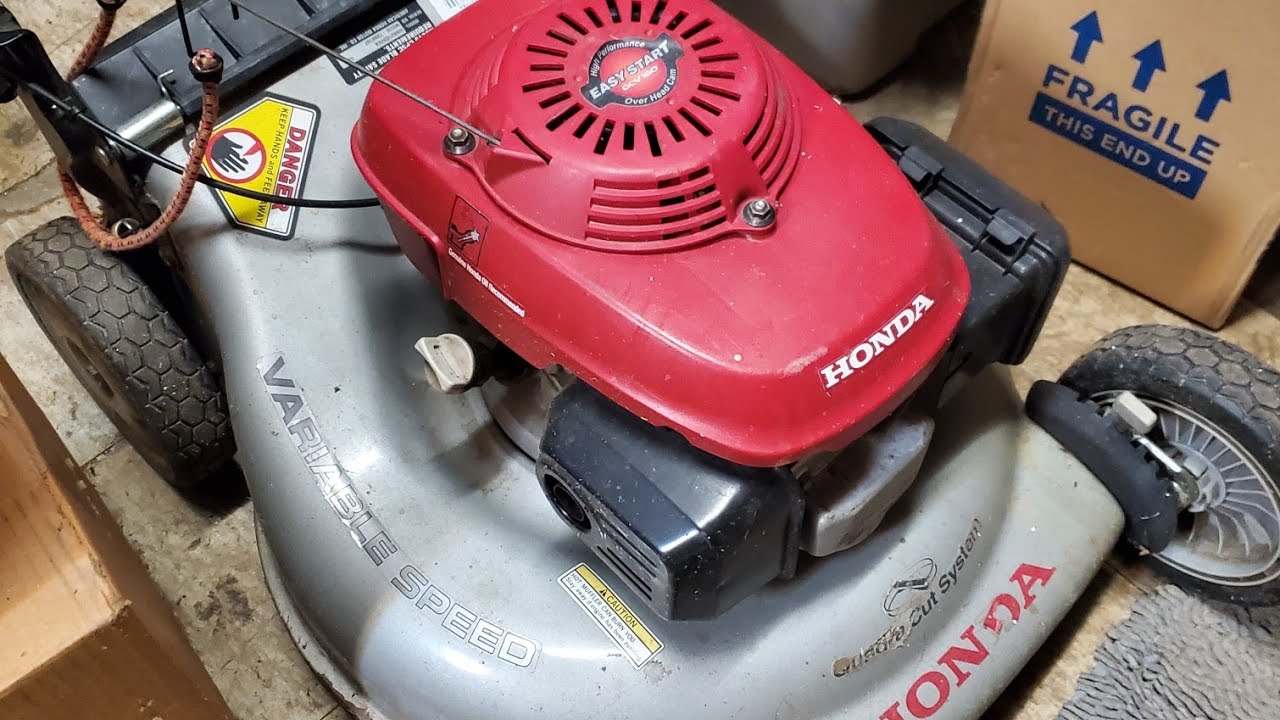 putting belt back on my Honda push mower