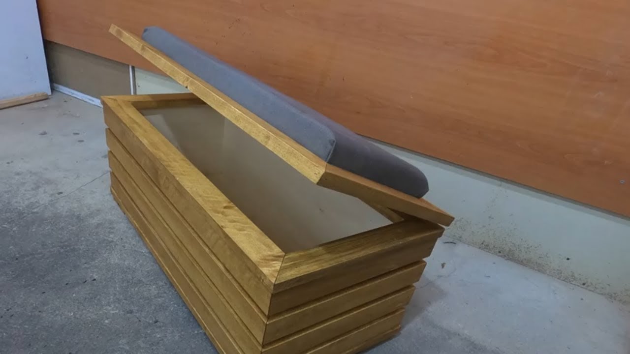 Hurda paletler'den sandıklı puf yapmak / make storage chest from pallet