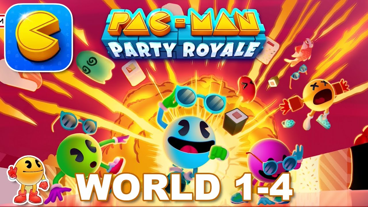PAC-MAN Party Royale - NEW SOLO ADVENTURE WORLD 1-4  Gameplay