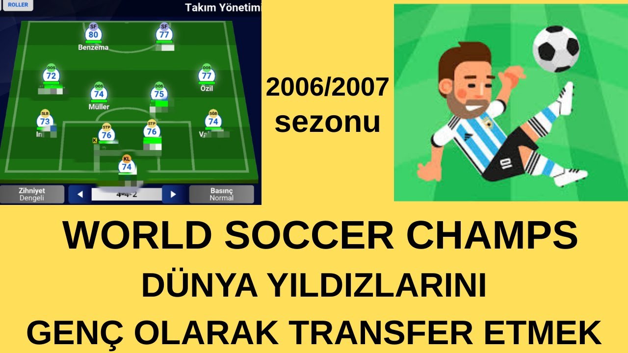 WORD SOCCER CHAMPS 2006 YILINDA DÜNYA YILDIZLARI İLE TAKIM KURMAK #wsc #ronaldo