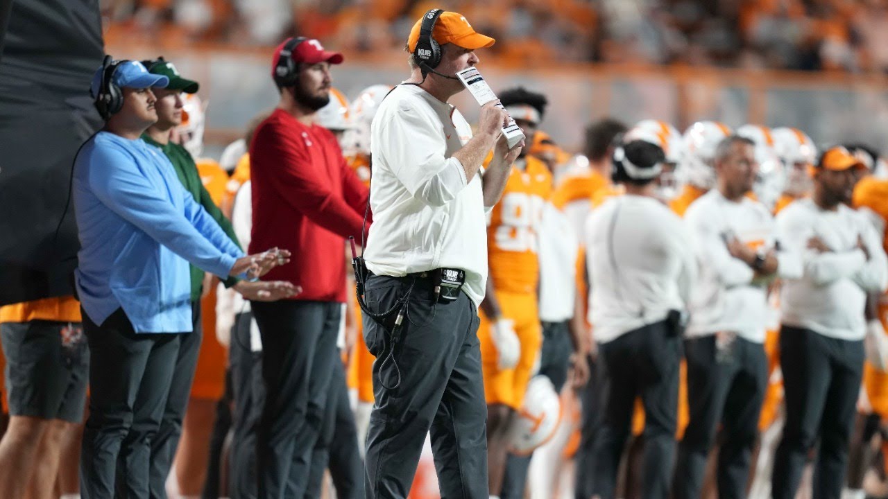 Tennessee football coach Josh Heupel speaks after Florida game