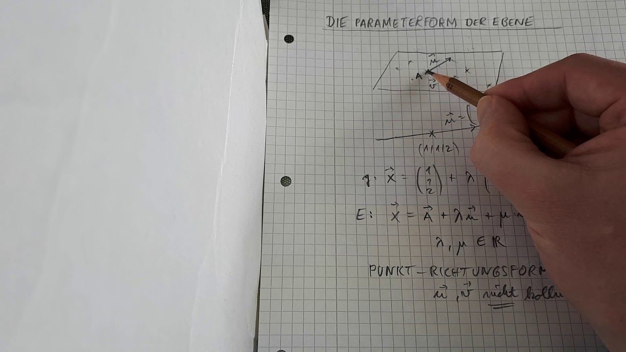Die Parametergleichung der Ebene
