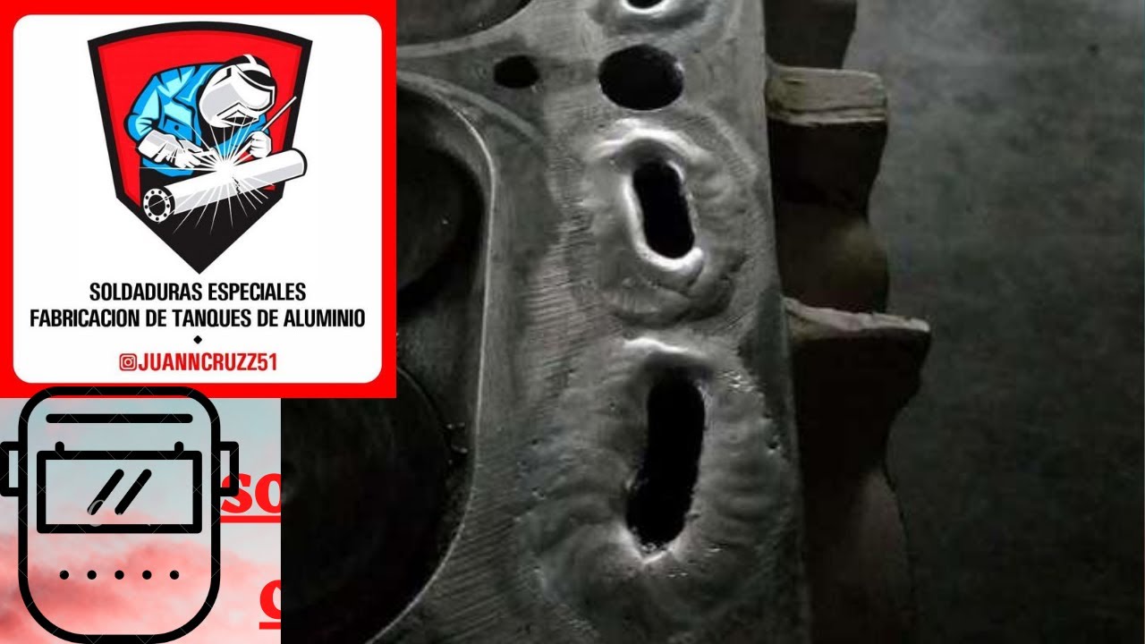 soldando una tapa de cilindro con la tig (tig galagar 200 acdc)
