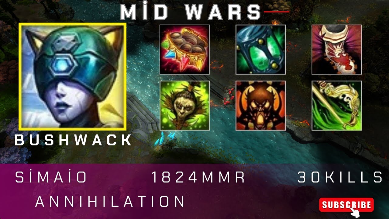 HoN | Mid Wars | Bushwack | Simaio | 1824 MMR