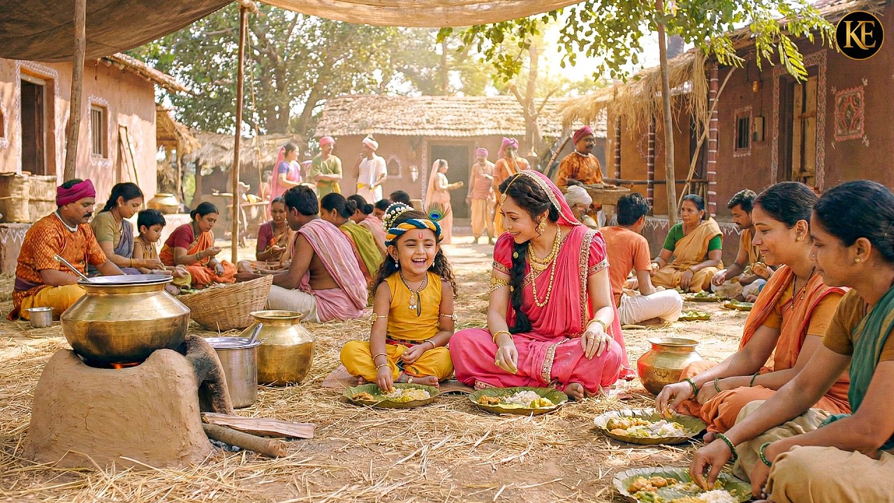 गोकुल के भंडारे में यशोदा मैया और बाल कान्हा ने किया भोजन! | यशोमती मईया के नंदलाला | Krishan leela