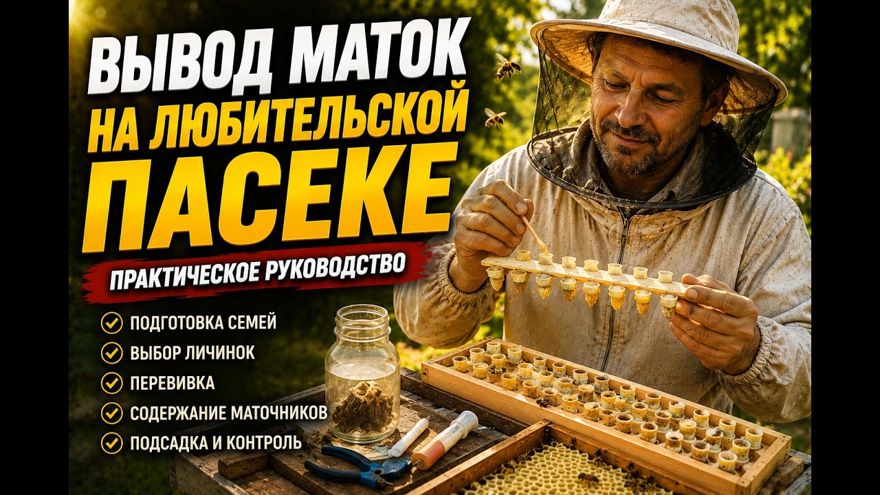 Вывод маток на любительской пасеке.