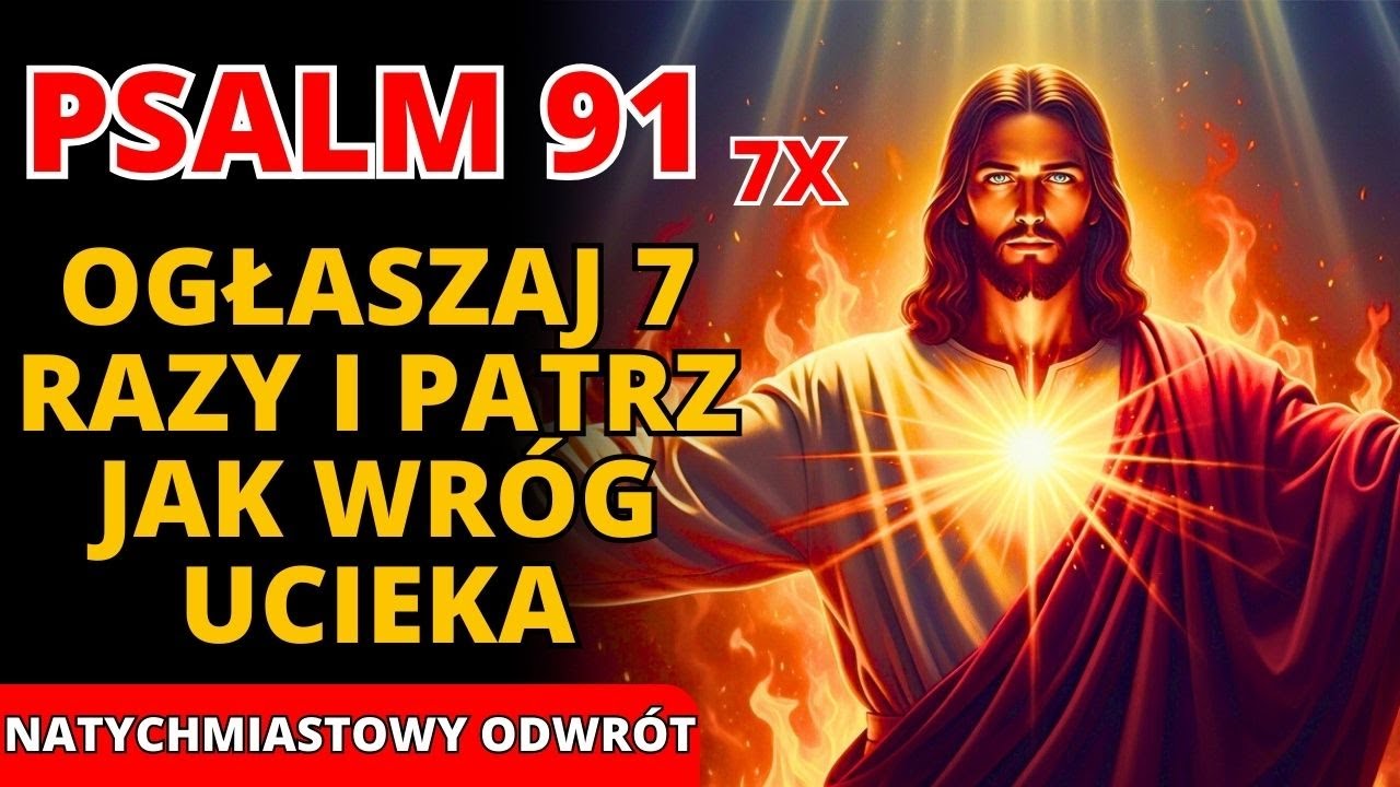 🔥 Wróg nawet się nie zbliża: WYCOFUJE SIĘ, słysząc, jak ogłaszasz Psalm 91 powtórzony 7 razy