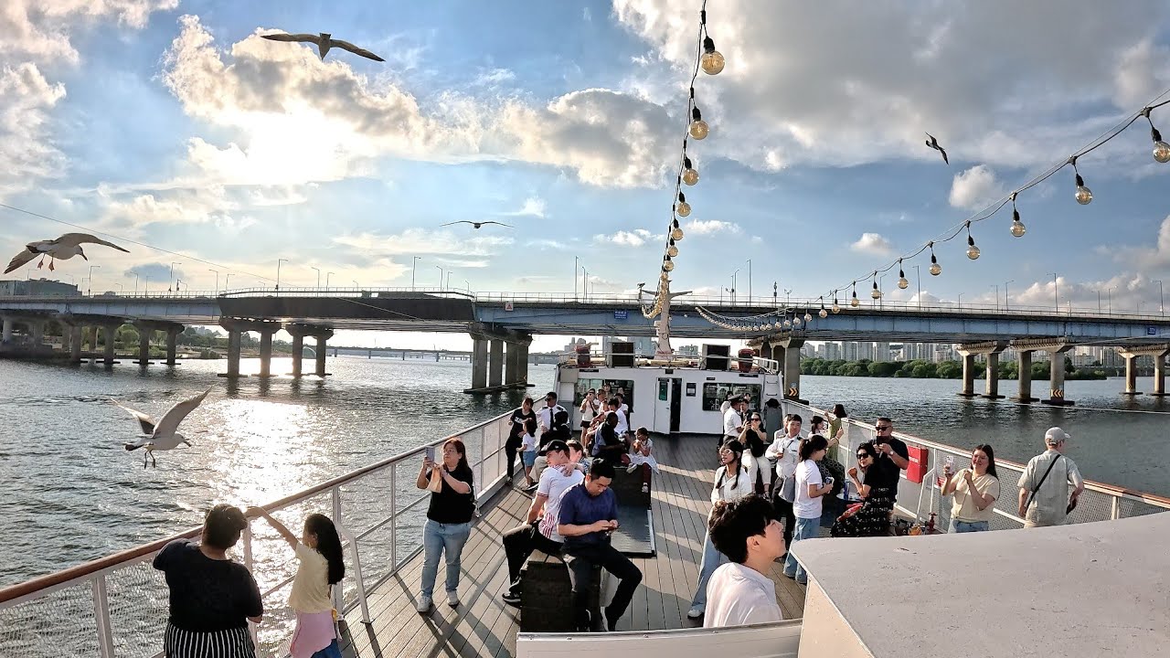힐링 한강 유람선 '선셋 크루즈'& 여의도 한강공원 (Yeoido Hangang Park& Hangang Cruise In Seoul)