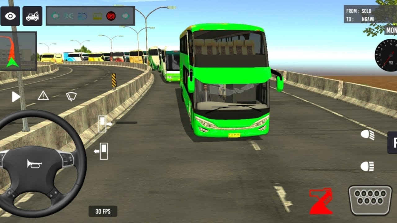 Euro Bus Driving Game Public Transportation 2024 Indonesia Bus Simulator New Android Gameplay part73