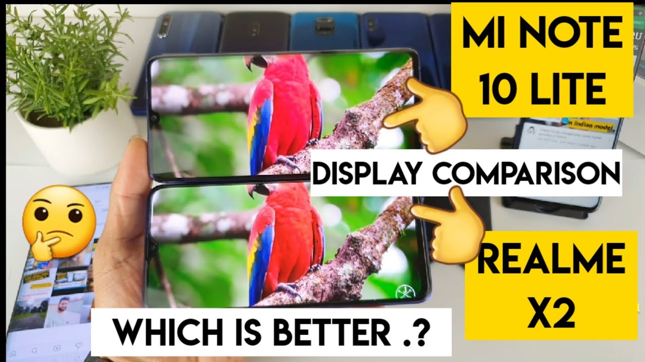 Mi note 10 lite vs realme x2 display comparison amoled screens review