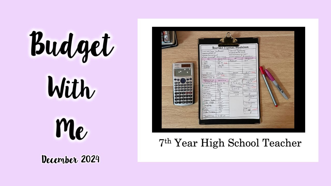 Teacher Budget: December 2024 || High School Teacher