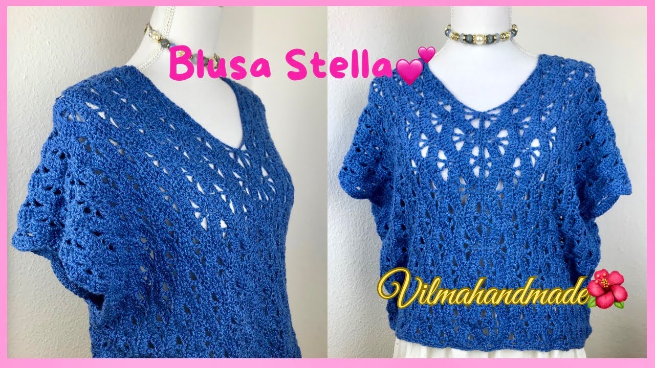 Blusa calada fácil y rapido de tejer (talla L),con indicaciones para todas las tallas. #crochet