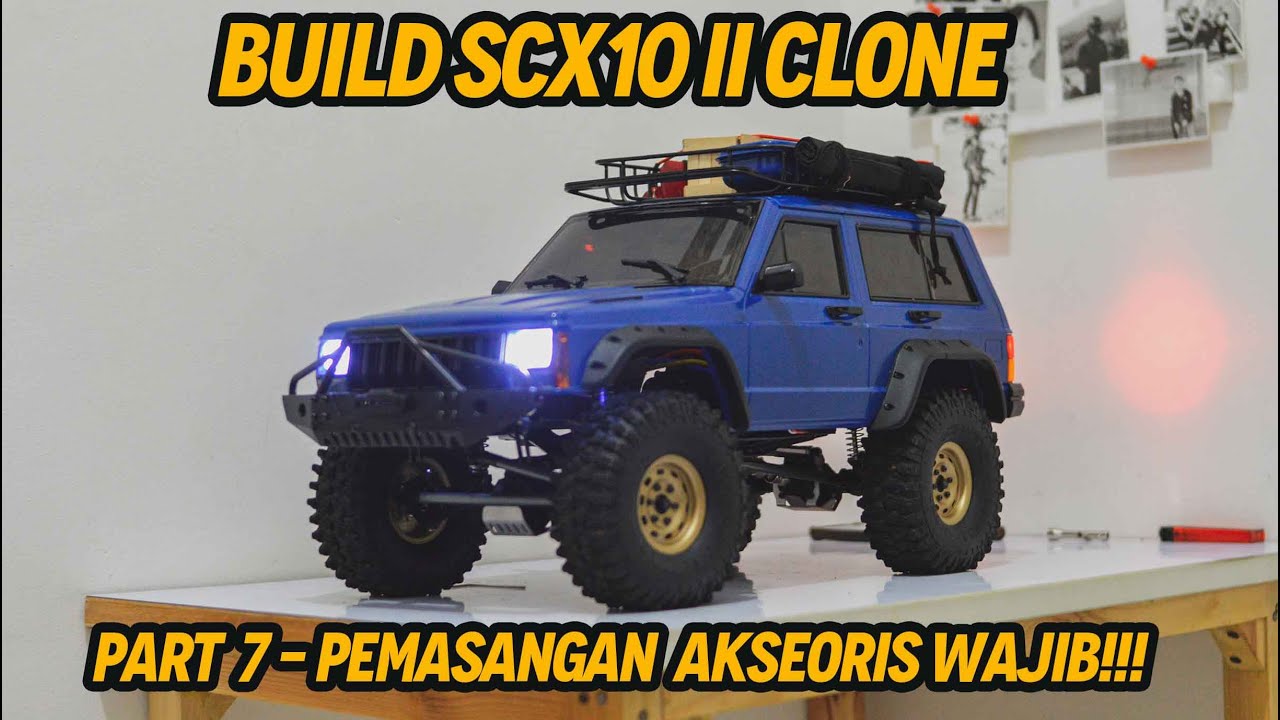 Pemasangan Aksesoris Rc Cherokee WB 275 | Build SCX10 II Clone Part 7
