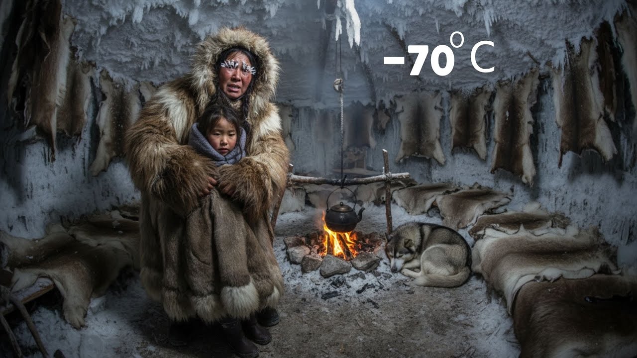 Surviving -70°C: Yakut Woman and Daughter in a Siberian Dugout