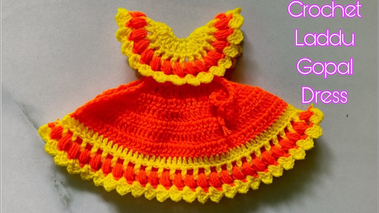 How to Crochet Laddu Gopal Winter Dress| very easy and beautiful winter dress for laddu gopal 