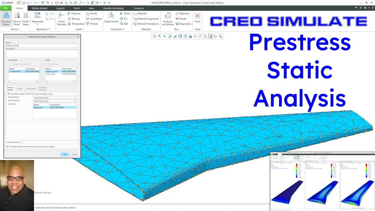 Creo Simulate - Prestress Static Analysis