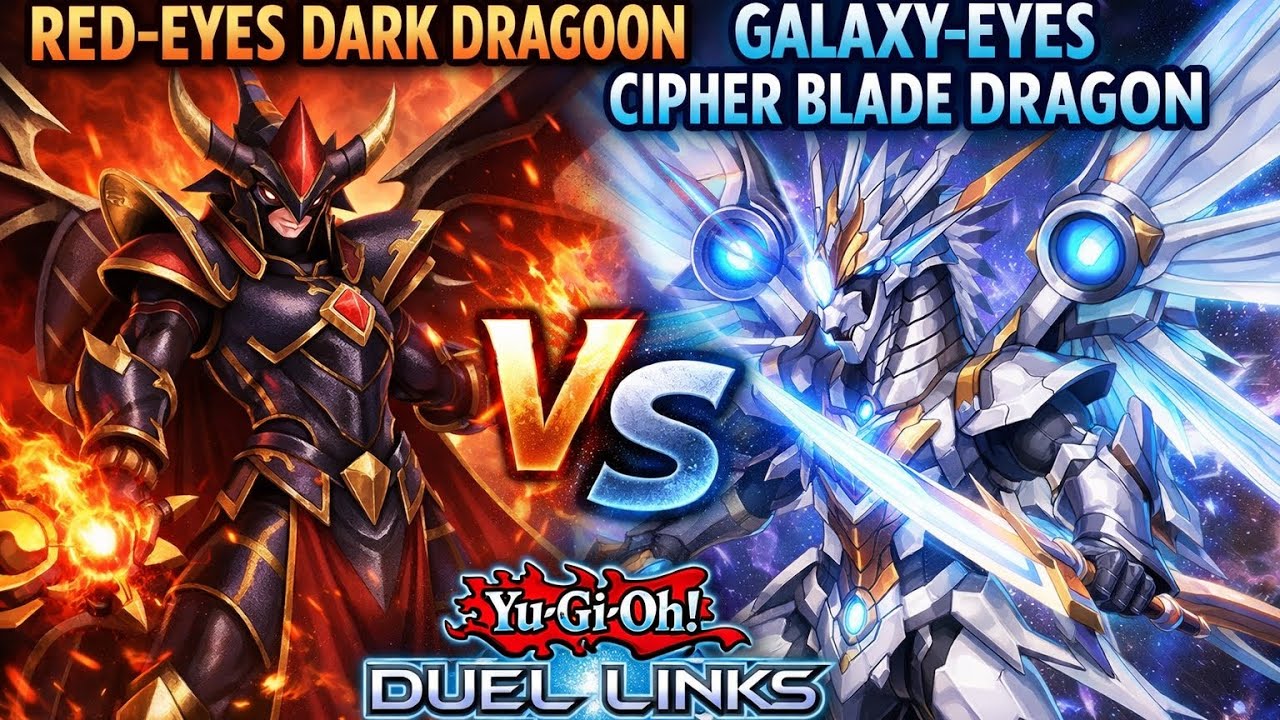 Red-Eyes Dark Dragoon vs Galaxy-Eyes Cipher Blade Dragon Duel Links