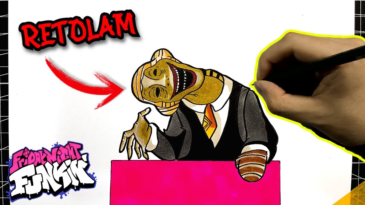 dibujo Friday Night Funkin' Vs Retolam | FNF MOD