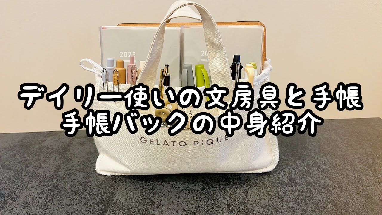 【手帳バック】デイリー使いの文房具たち／手帳とノート／ジブン手帳／手帳バックを家中持ち歩いて手帳タイム／音声あり