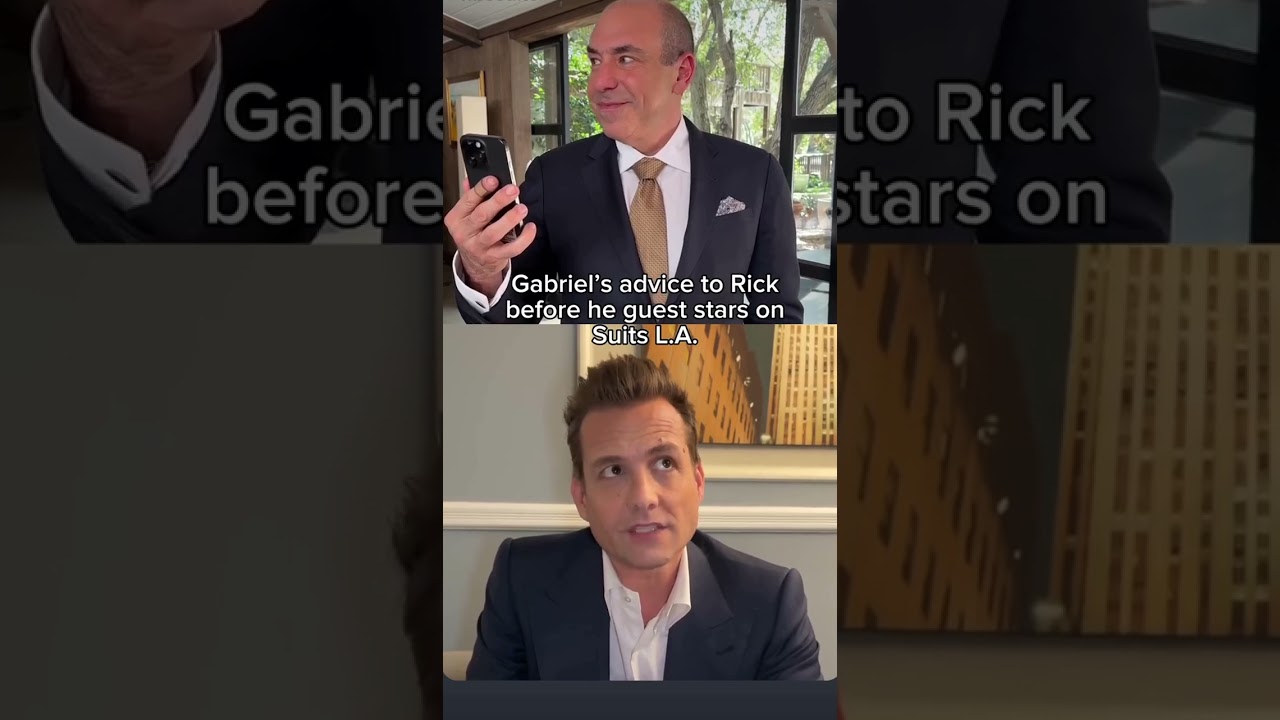Gabriel Macht giving Rick Hoffman advice