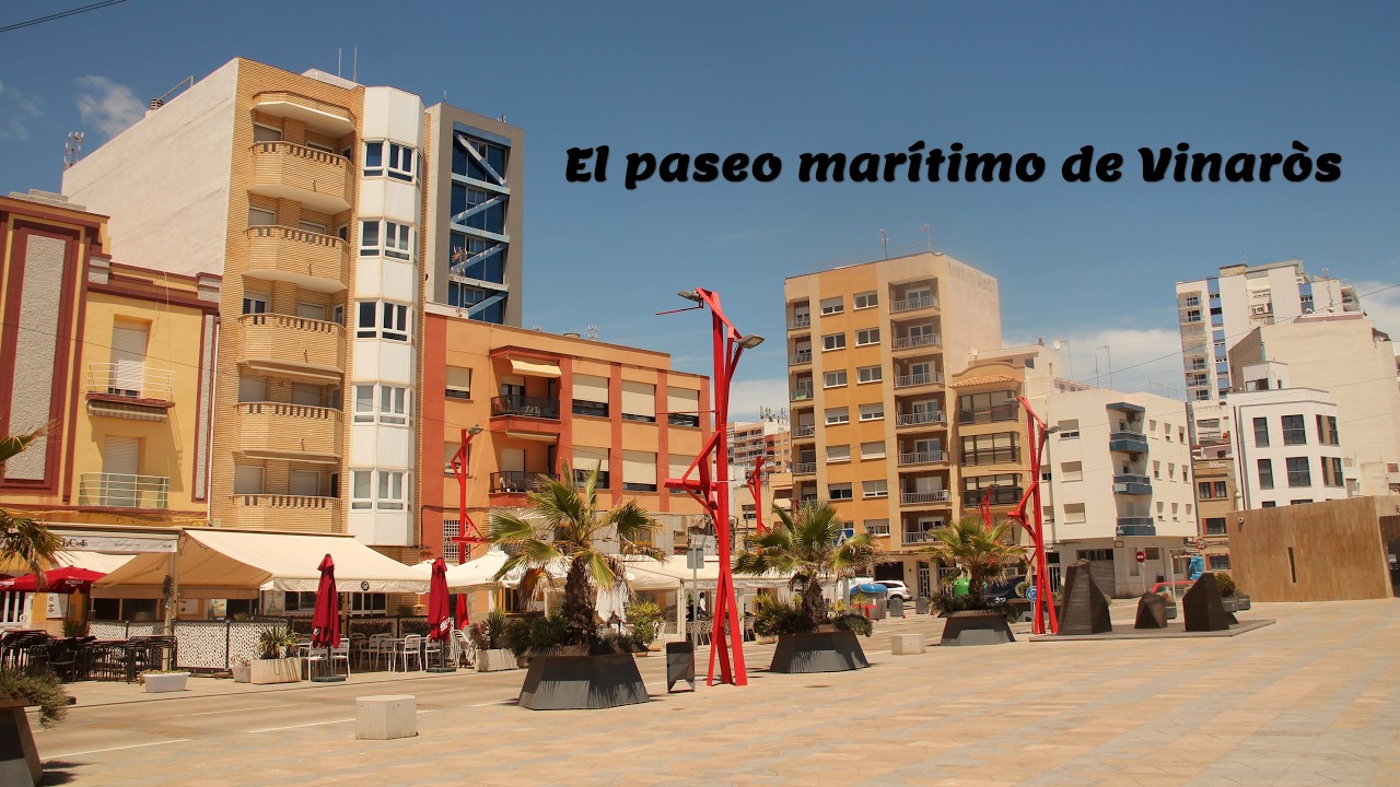 The seafront promenade of Vinaros, Spain