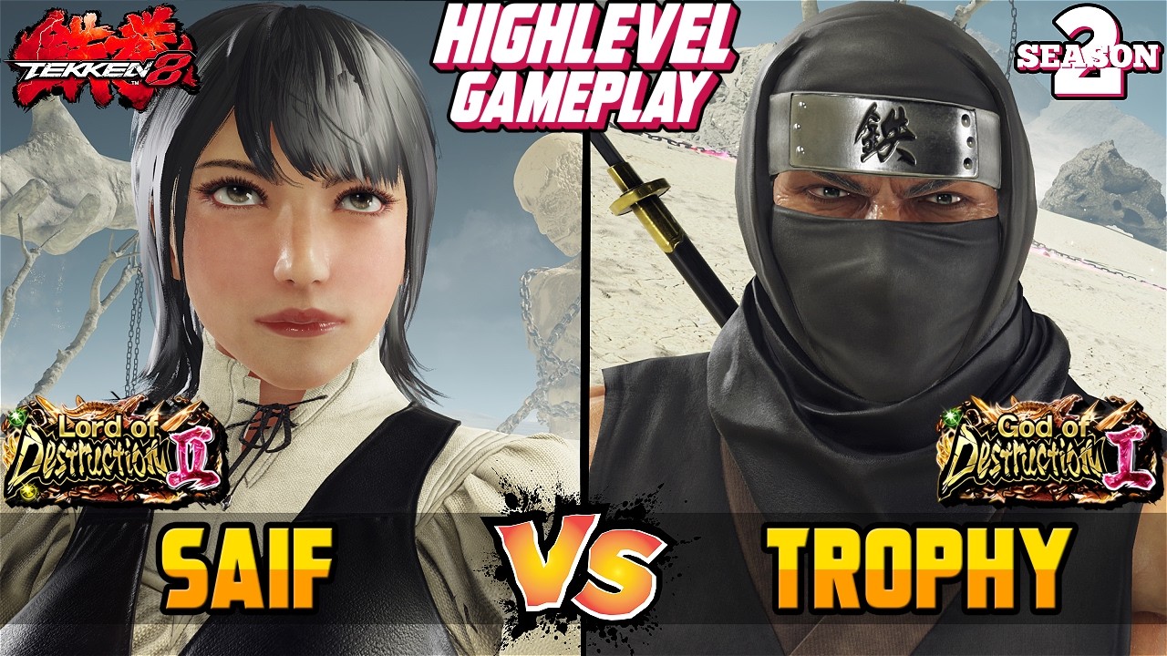 T8 – SAIF KAZAMA (Jun Kazama) vs TROPHY (Victor) – Tekken 8 High Level Gameplay