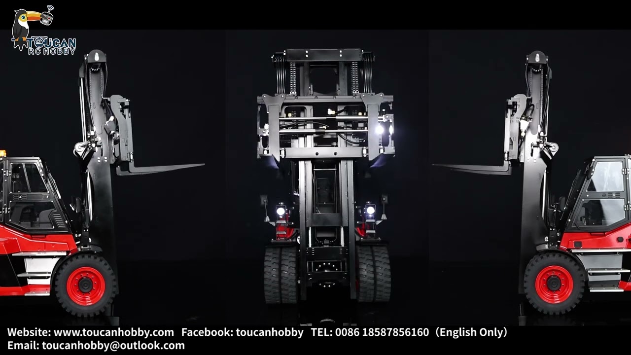The LESU 1/14 RC hydraulic forklift Aoue-LD160S differential front axle  lift 3.75kg 