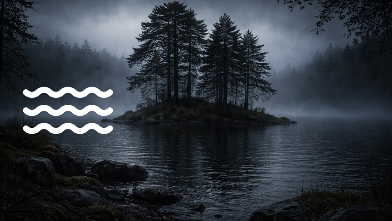 Waves Sounds 5 Hours 🌫 Mysterious Foggy Island for Sleep & Relaxation