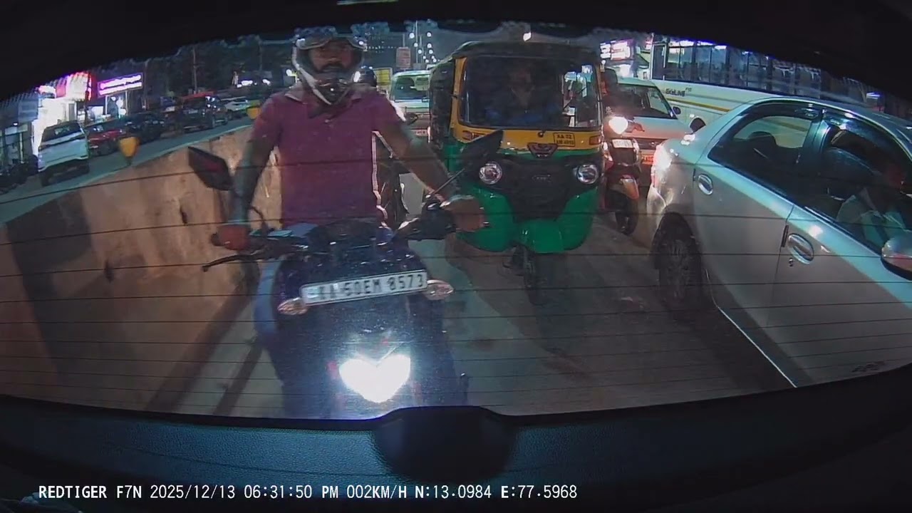 Bangalore Night Time Drive | RedTiger F7 Rear Dashcam | Kia Sonet