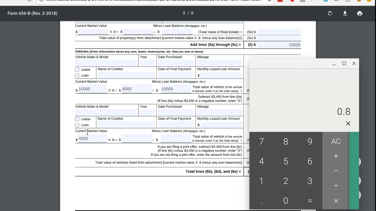How To Do IRS Form 433-A(OIC) 2018 Version