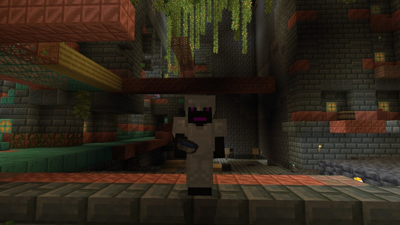 The adventures of the ender dragon went to a broken trial chamber to fix it a little with copper