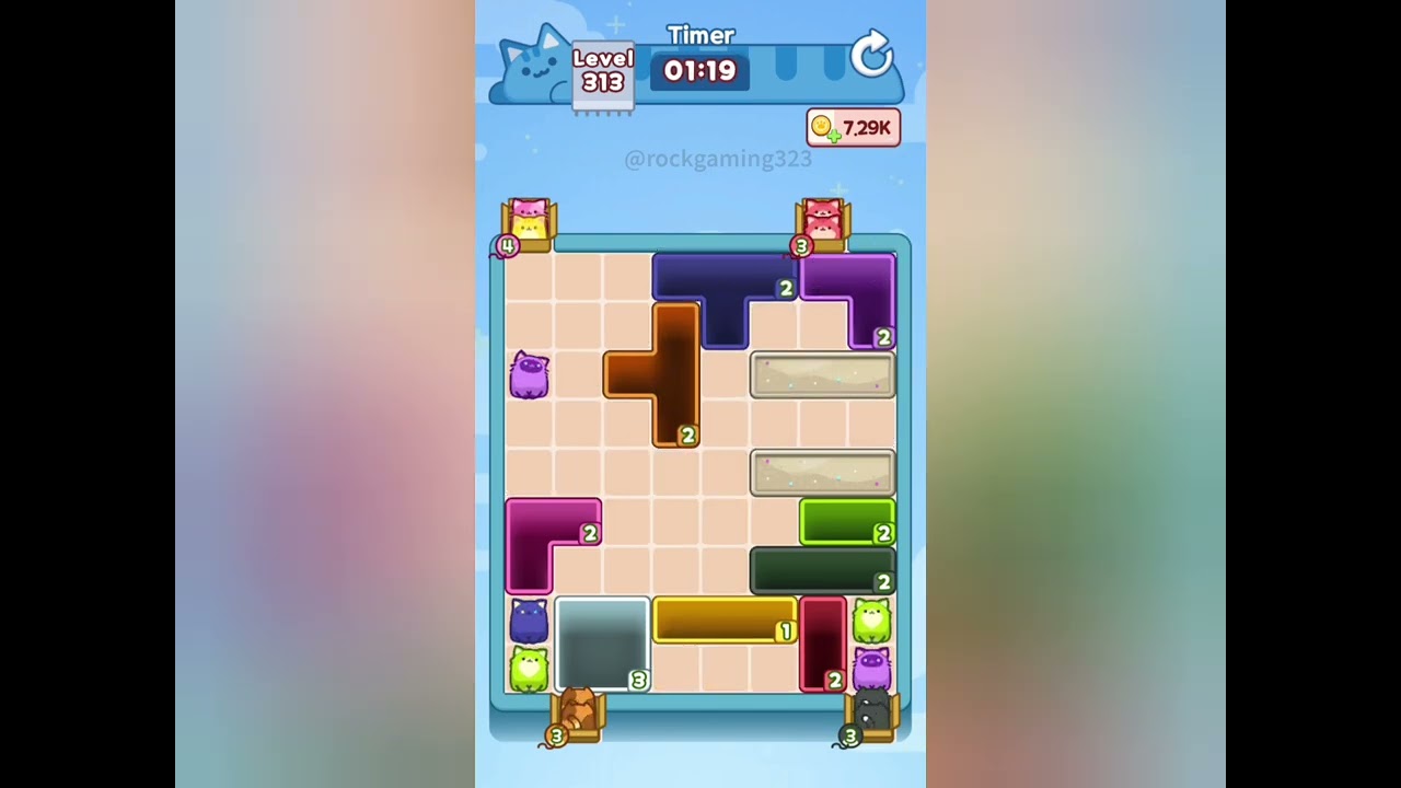 Drop the Cat! Level 313 Walkthrough