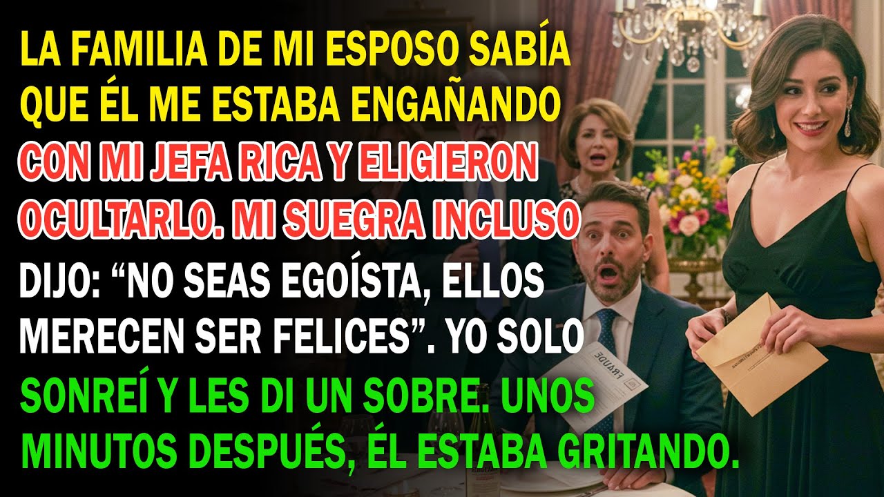 La Familia De Mi Esposo Ocultó Que Él Me Engañaba Con Mi Jefa Rica. Hasta Que Les Di Un Sobre...😏