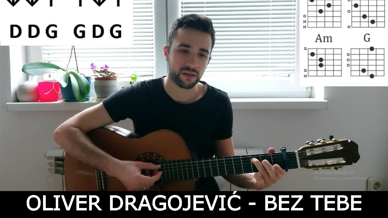Oliver Dragojević - Bez tebe | Lekcija za gitaru (Ritam i Akordi)